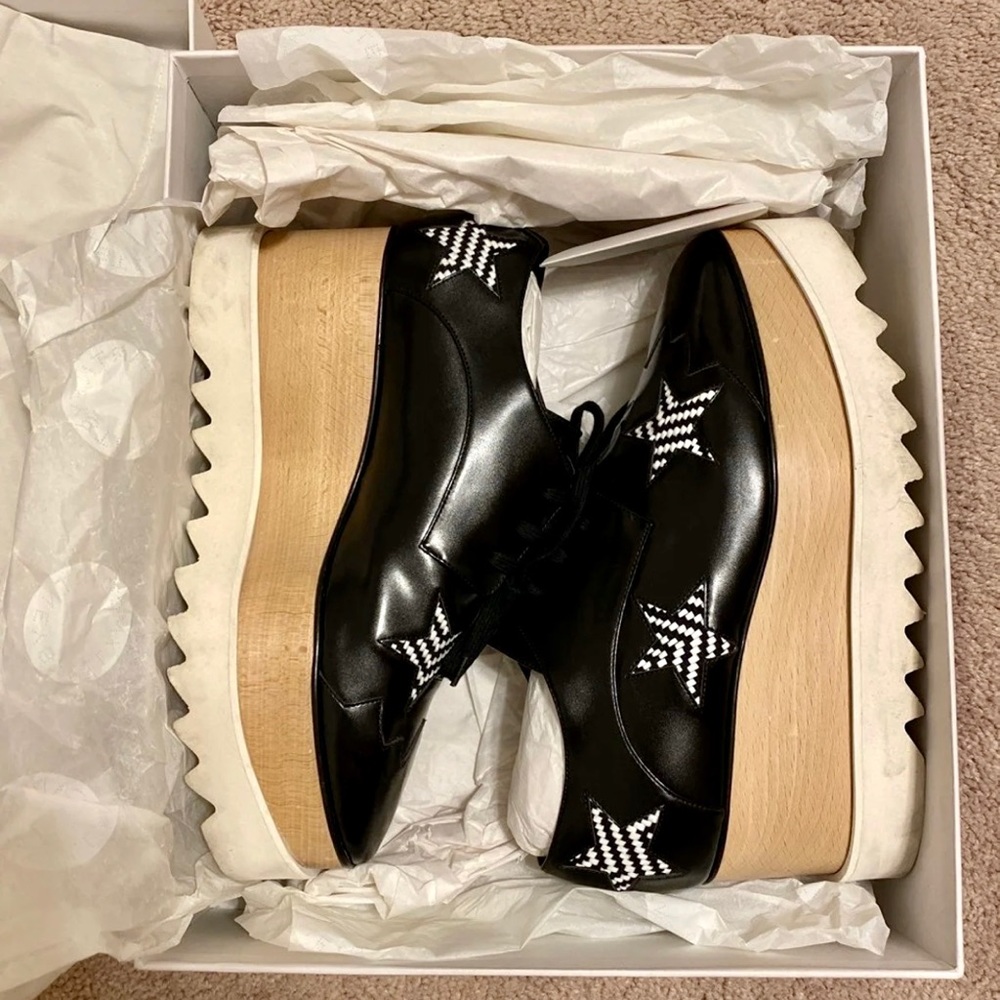 Stella McCartney Elyse lace-up platform shoes